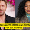 Ryan Gosling Gets Comedian's Autograph for Eva Mendes