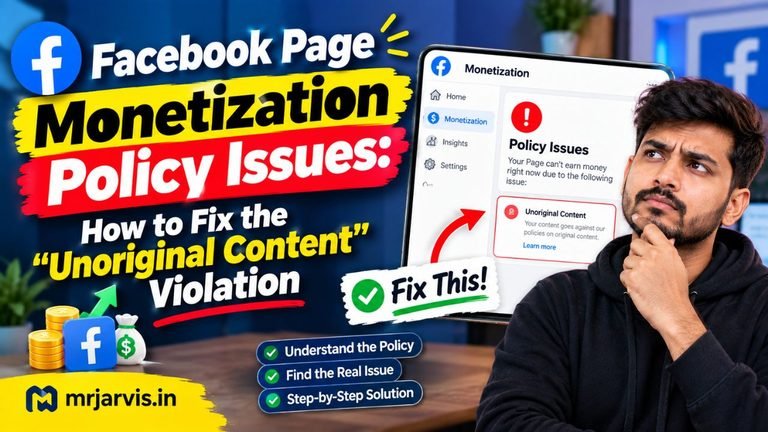 facebook page monetization policy issues unoriginal content fix