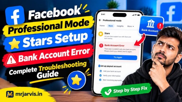 facebook professional mode stars setup bank account error